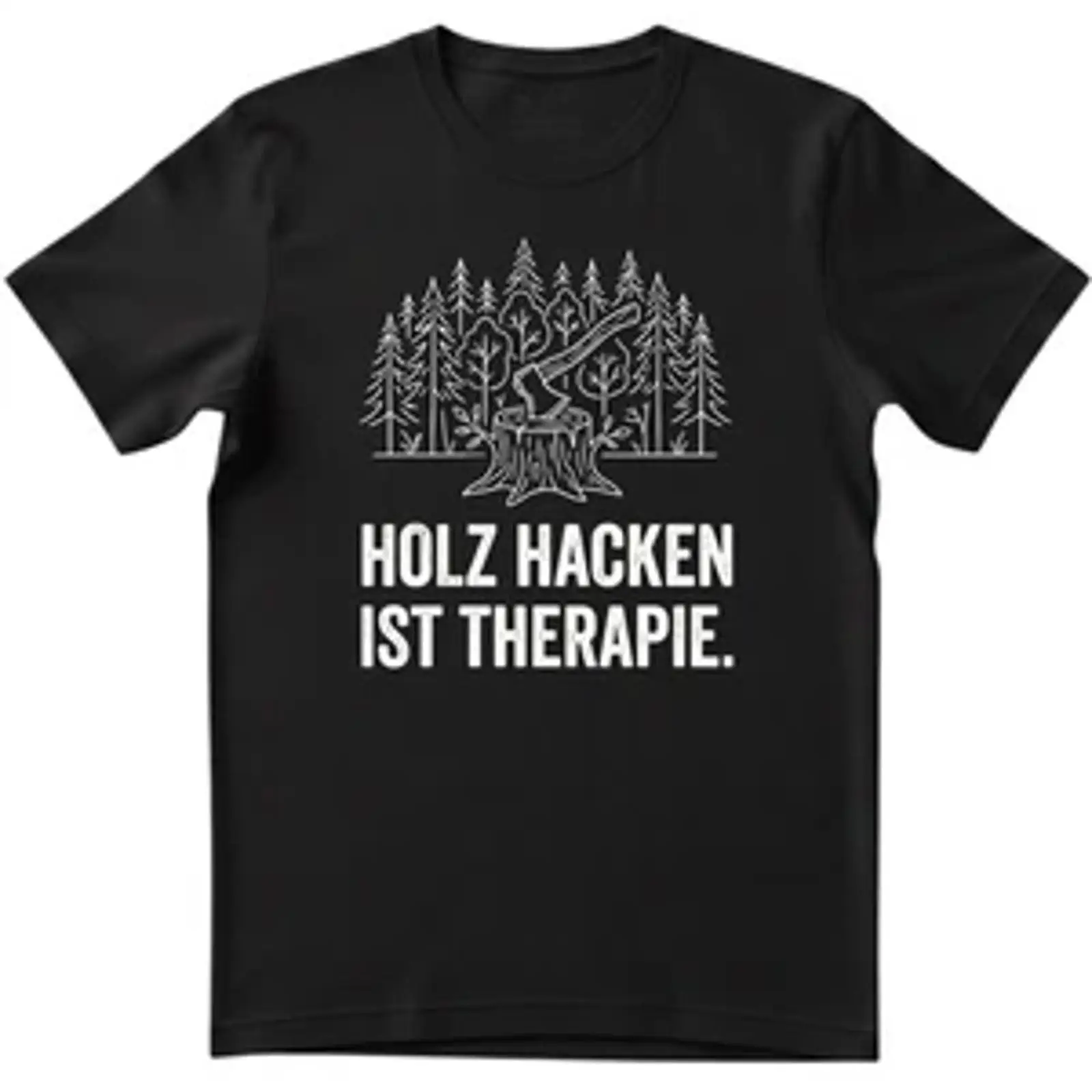 Woodworking Therapy - Camiseta masculina com estampa de machado,