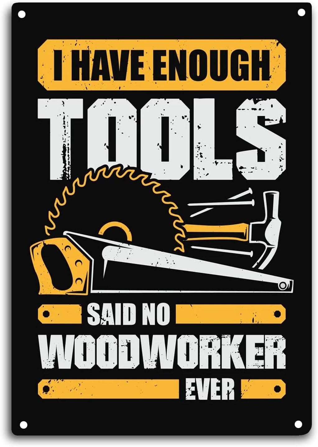 Woodworking Quotes Funny - Placa de Metal para Marceneiro: 'Eu