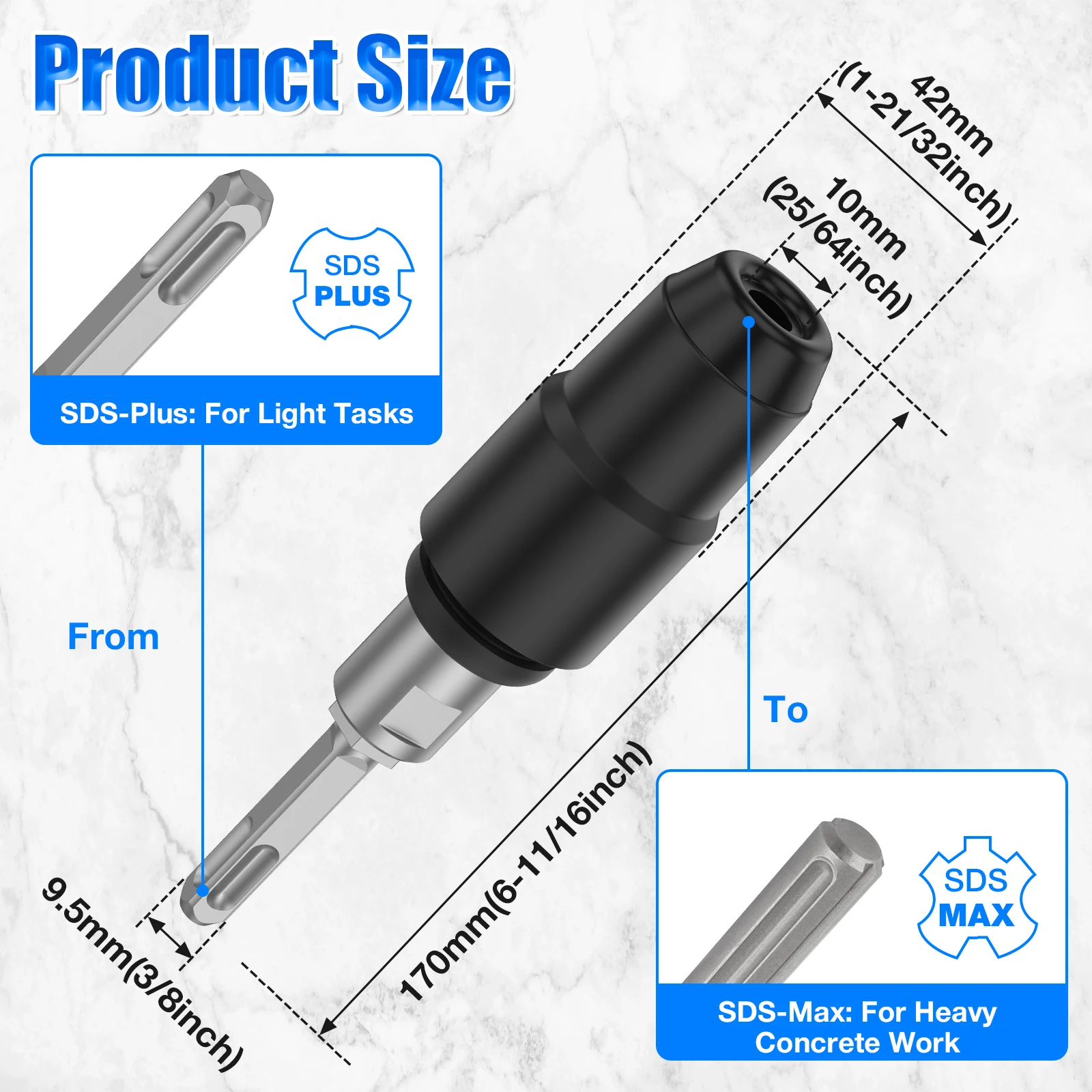 Adaptador SDS Plus para SDS Ma - Woodworking Hammer avaliação e preço