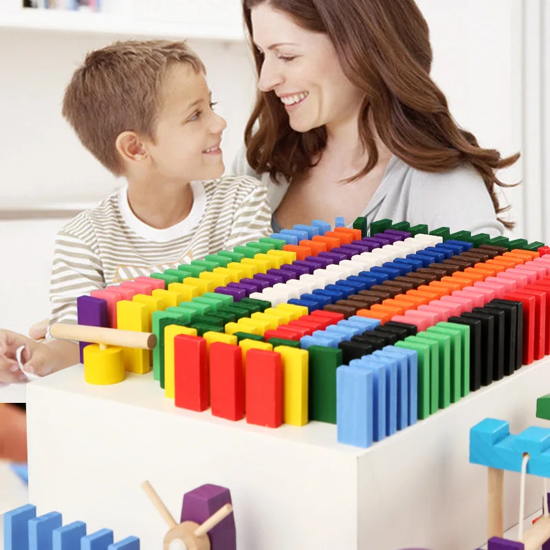 Montessori Wooden Rainbow Domi - Woodworking Domino avaliação e preço
