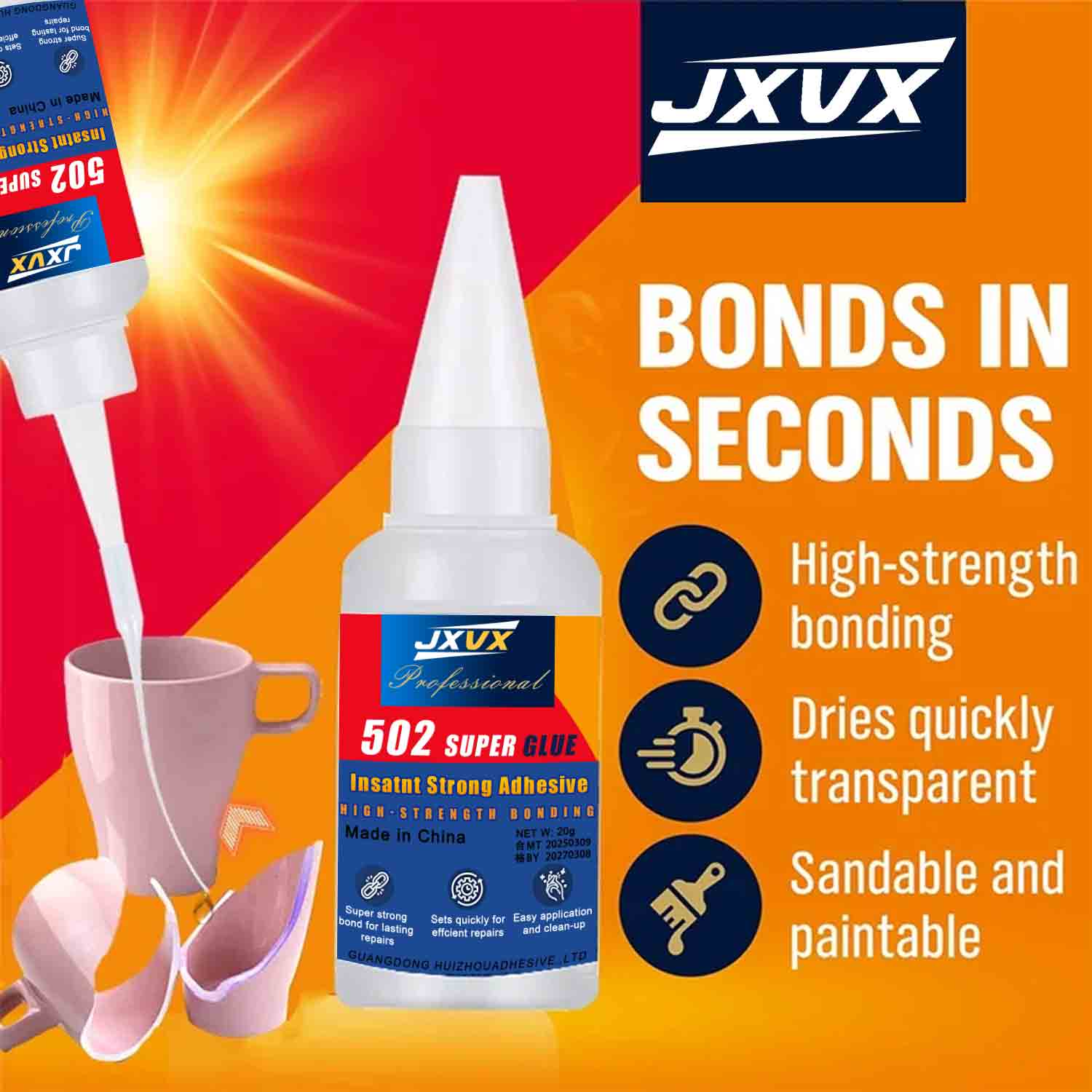 JXVX 1-5 PCs Super cola 502 Ad - Woodworking Quick Glue avaliação e preço